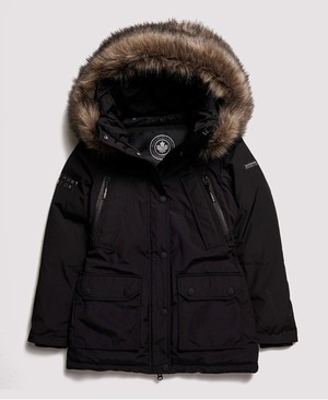 Superdry Premium Down Classics Alps Parka Női Kabát Fekete | FUARD1947